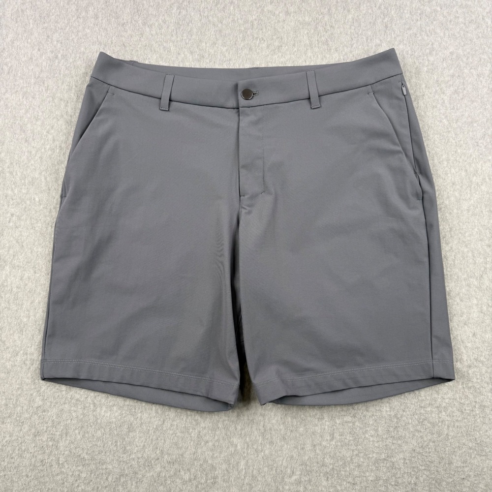 Lululemon Shorts Mens 36 Gray Commission Classic Fit Warpstreme Golf Preppy